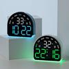 Multifunctional LED Clock with Customizable Ambient Light Multiple Alarms and Dual Temperature Display for Bedroom and Office