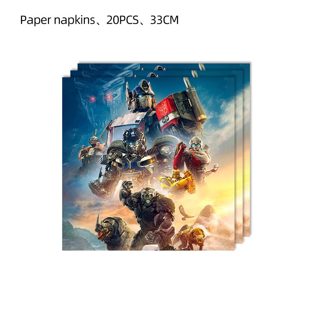 51pcs Transformers Themed Birthday Party Decor w/ Plates Napkins Tablecloth Cups