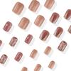 24 Pcs Press On Nail With White Flower Heart Design False Nail Manicure For Elegant And Stylish Look In Any Occasion