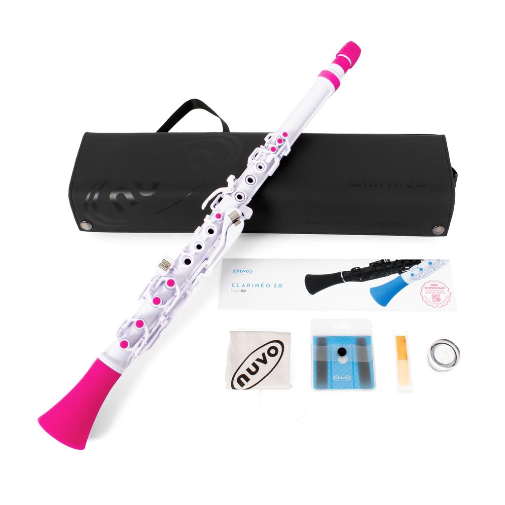 Nuvo Plastic Wind Instrument Clarinet C Key Clarineo Clarineo N120CLPK Exclusive 2.0 White/Pink [With Semi-hard Case] []