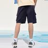 FILA Logo Print Multi-Pocket Loose Shorts Men Bottoms Heritage-Blue F11M128655F-NV