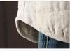 2025 Winter Quilted Retro Horn Button Cotton Linen Jacket