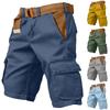 Shorts cargo décontractés d'extérieur pour hommes, patchwork, poches, coupe ample athlétique, shorts de travail utilitaires sans ceinture