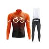 Unisex Cycling Jersey Set Long Sleeve Quick Dry Mountain Road Bike Apparel Sportswear