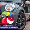 8 Meters Car Bumper Decorative Strip Red Wheel Hub Ring Moulding Trim Edge Protective Car Styling Exterior Accessories
