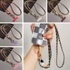 Pearl Mobile Phone Diagonal Lanyard Metal Chain Mobile Phone Strap  Hanging Ornaments