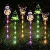 Solar-Powered Santa Claus Solar Lights Cartoon Holiday Decoration Lights  Xmas Party Decorations