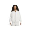 Nike Embroidered Logo Solid Stand Collar Loose Crop Cotton Jacket Men Outerwear Gray White DN1267-030