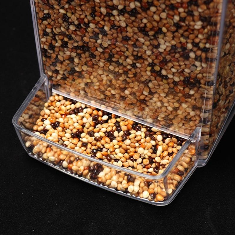 Dustproof Bird Food Feeder Hangable Feeding Box Automatic Bird Feeder Anti-spill Bird Food Container with Large Capacity