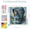 Diy 5d Fantasy Women Diamond Painting Art  Earth Full Round Drills Mosaic Cross Stitch Wall Decor