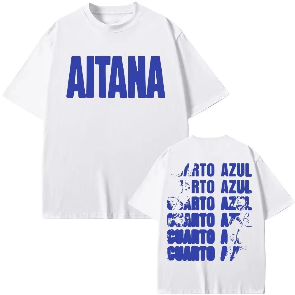 Summer Unisex Women Harajuku Hip Hop Vintage Tshirt 2026 Singer Aitana Azul Album Tour Graphic Ops High Quality Cotton Tshirts