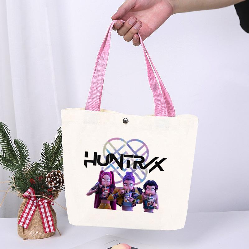 K-Pop Anime Cartoon Printed Student Fashion Casual Canvas Bag Going Out High Value Portable Shoulder Bag