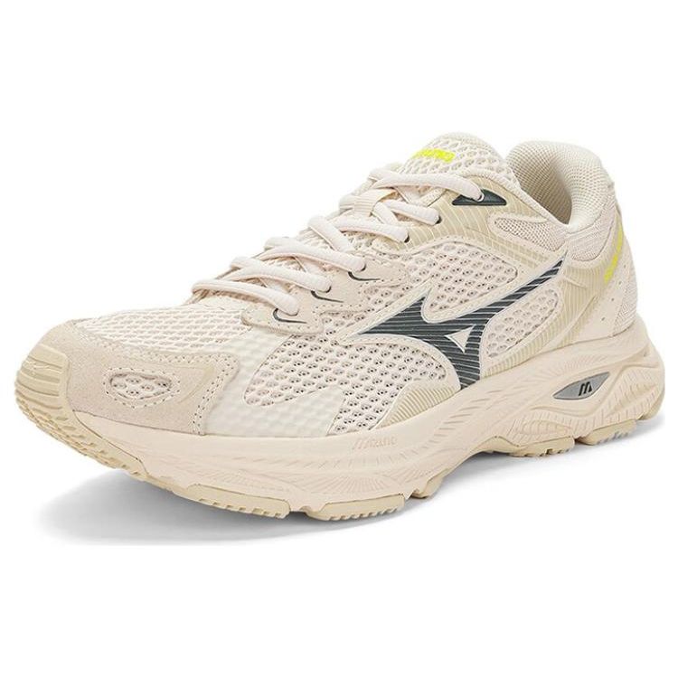 Mizuno Racer S Casual Versatile Running Shoes Non-Slip Wear-Resistant Low-Top Unisex sneaker Off-White D1GH223511