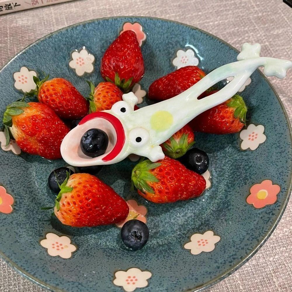 Ceramic Dessert Spoon Cute Stirring Spoon Household Coffee Spoon  Kitchenware