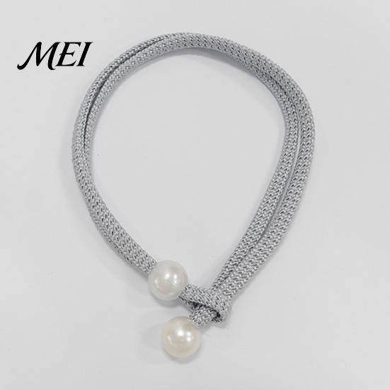 Curtain Tie 1 Pair Tiebacks for Drapes, Adjustable Rope Backs, Faux No Drill Buckles Pearls Cord Buckle Holder Home Hotel Office Window Drapery