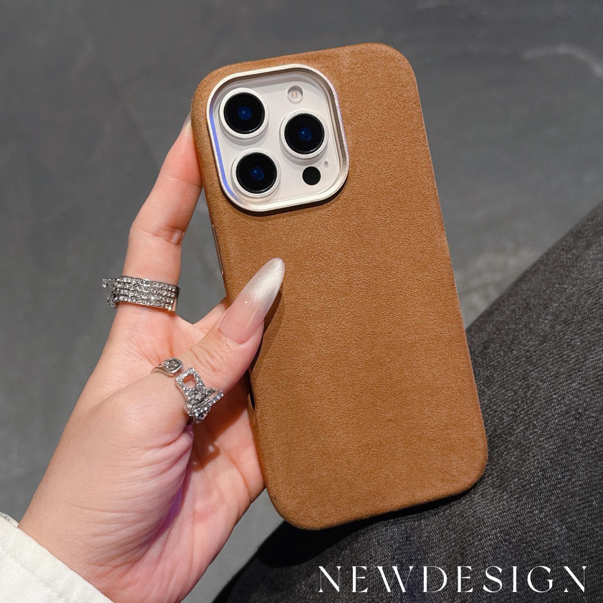 Outilan Luxury Fabric Magnetic Phone Case: Full Coverage, Anti-Drop for iPhone 16 Pro Max 14 Pro