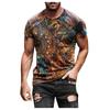 Plus Size Men Short Sleeve 3D Printed  Tops Tee T-Shirt Blouse