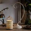French Vintage Iron Hollow Tabletop Lantern, Creative Candle Holder Lamp Decor for Restaurant Home - Rustic Retro Centerpiece