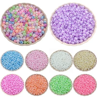 Creative 4mm Jewelry Making 100Pcs Candy Cream Color Needlework Accessories Crafted Round Hole Bead Seed Beads DIY Beads Handmade Czech Glass