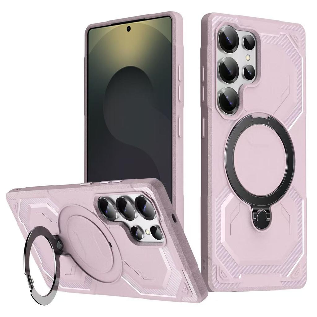 Rotating Bracket Ring Anti Drop Car Magnetic Protective Cover for Samsung Galaxy S25 S24 S23 S22 S21 Ultra Plus FE A55 Case