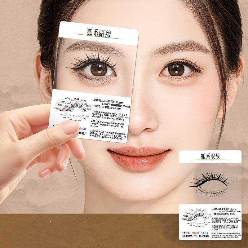 1pcs Professional Try-On Effect Lashes Style Display Board False Lash Trial Card Kit Lash Extensions Supplies Fake Lash Card