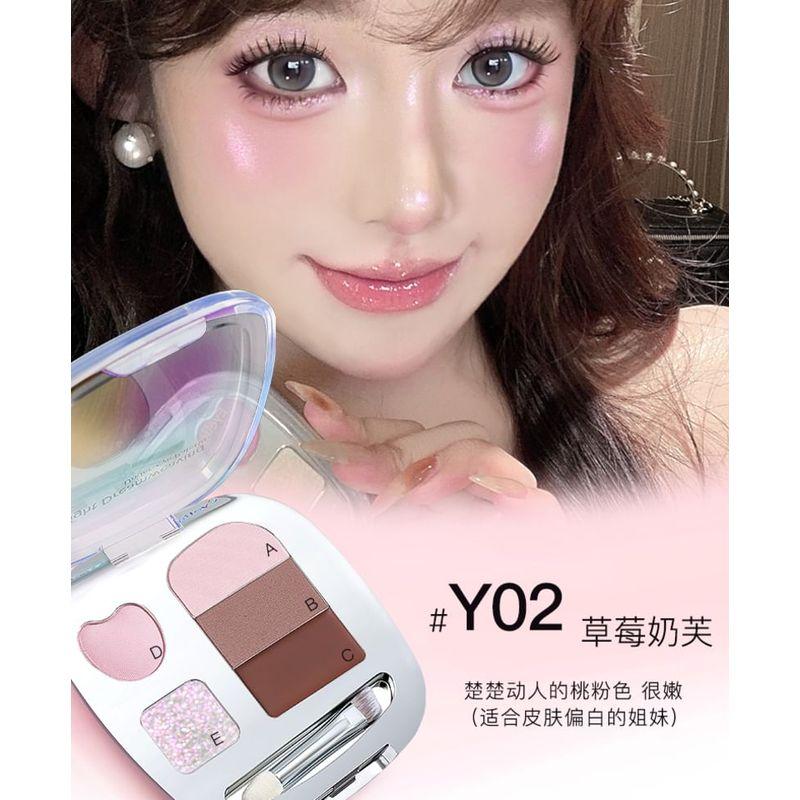 GELLA'S - Eyelight Dreamweaving Under-Eye Palette - Y02#Strawberry Puff