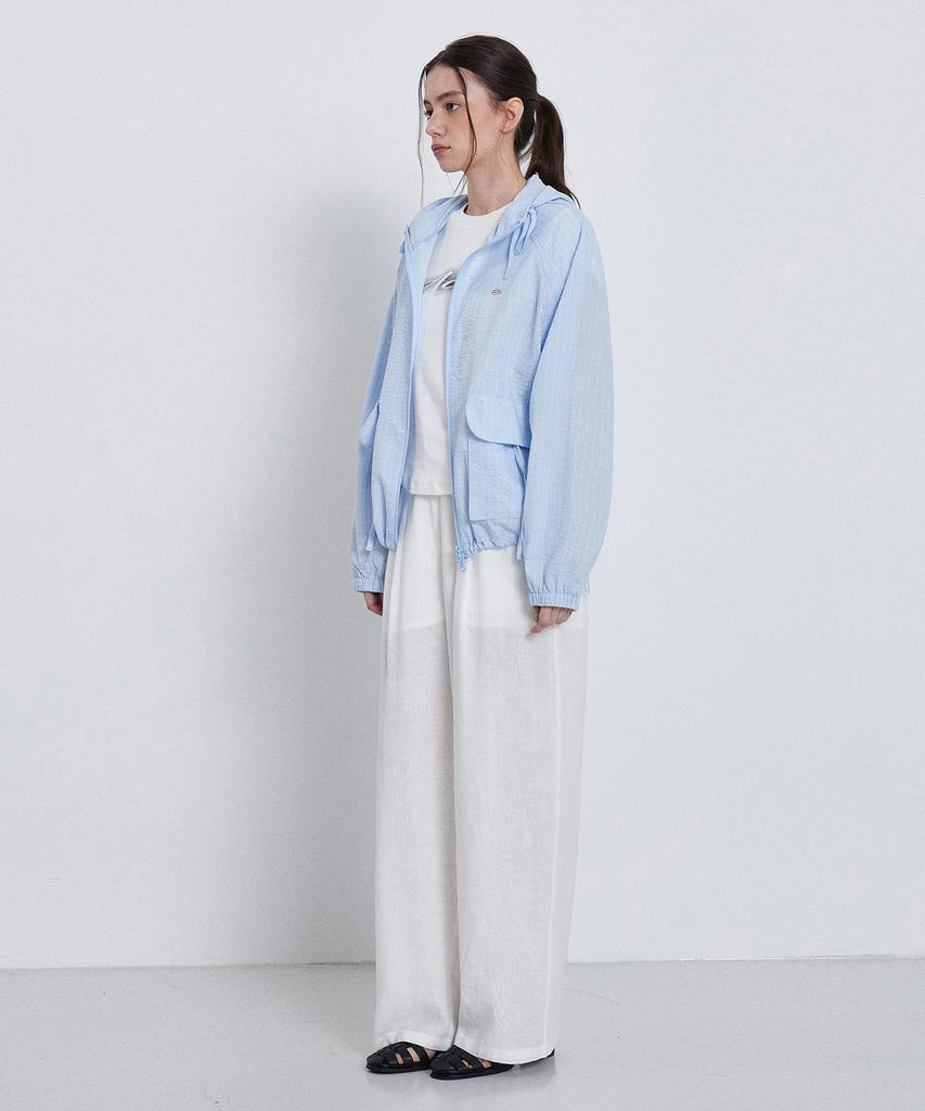 KIIMUIR (Women) Summer Semi-Wide Linen Pants_White
