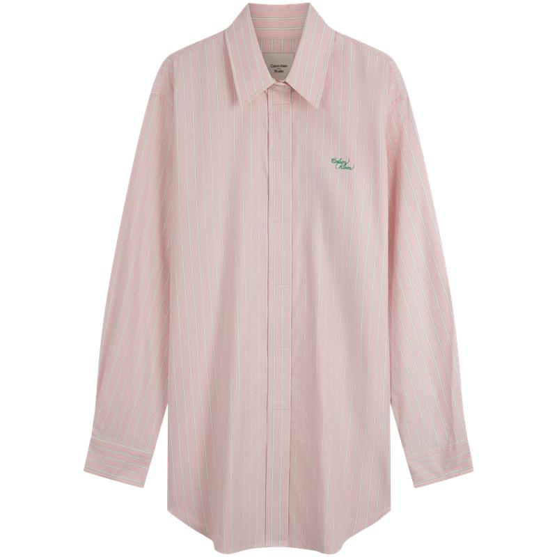 

Calvin Klein Vacation Style Floral Embroidered Long Sleeve Shirt Women tops 47B110G XS