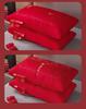 Embroidered Red Wedding Pillow - All-Cotton Feather Velvet for Newlywed Celebration