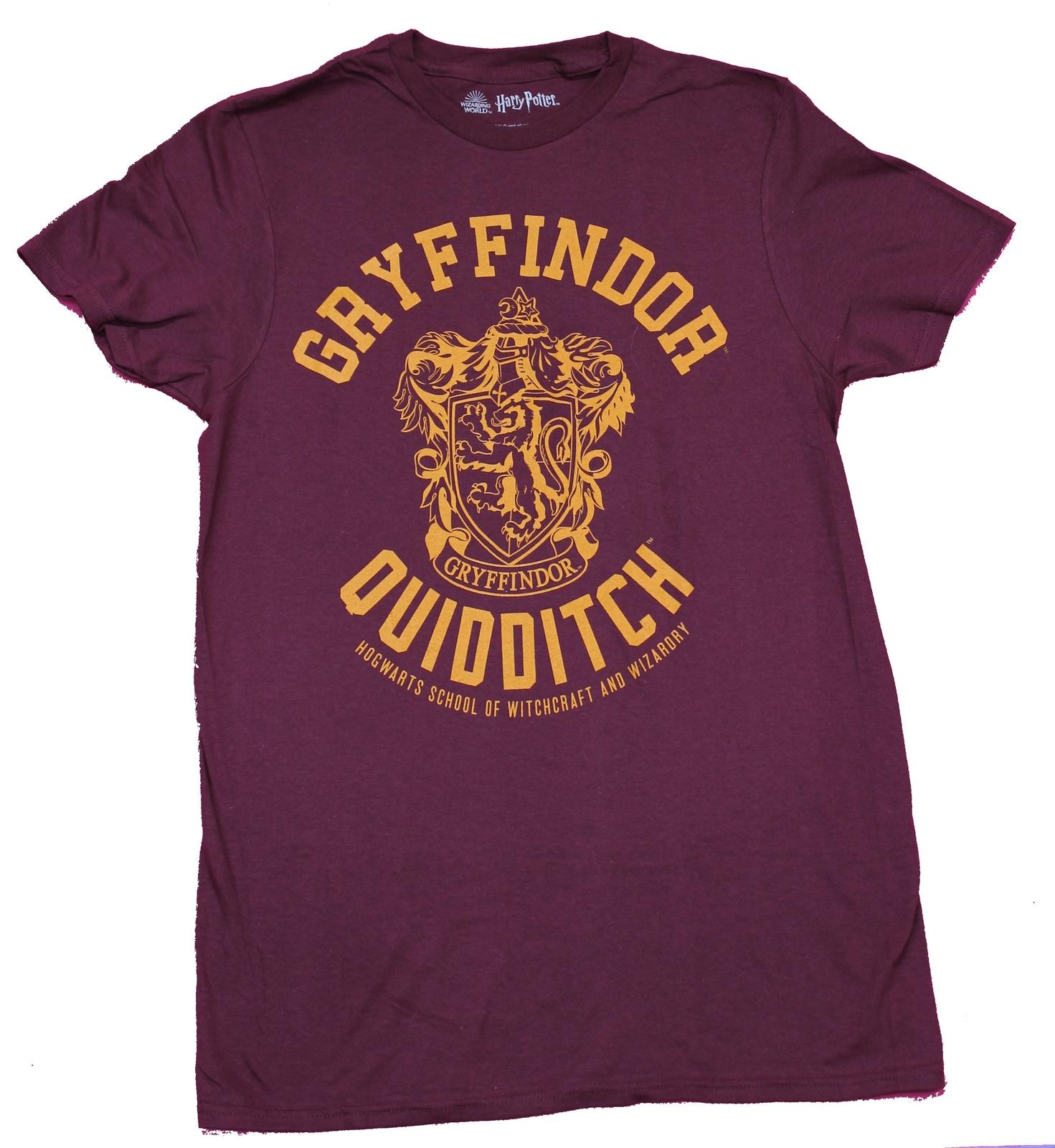 Harry Potter Adult New T-Shirt - Gryffindor Quidditch Crest Logo M