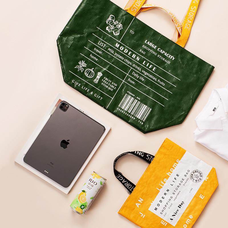 Nordic Eco-friendly Waterproof Tote: Large Capacity Grocery & Outdoor Shopping Bag
