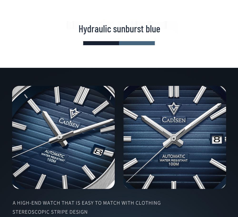Cadisen Men's Automatic Mechanical Watch with Japan 8215 Movement - Fashion Business Design