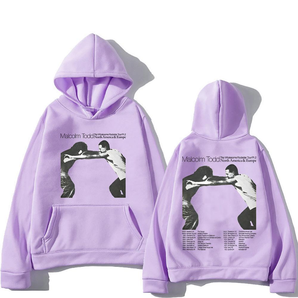 Malcolm Todd Merch 2025 Hoodies Malcolm Todd The Wholesome Rockstar Tour Pullovers Women Men Sweatshirts Hip Hop Loose Clothes