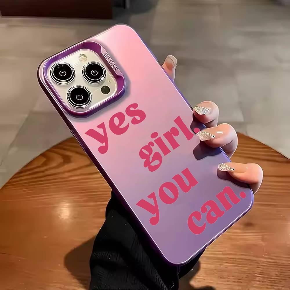 Simple English letter Phone Case For iPhone 17,16,15,14,13,12,11,Pro Max,Plus Candy Silver Cover