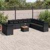 VidaXL Garden Lounge Set with Cushions 12 Pcs, Patio Sofas, Patio Furniture Set, Outdoor Furniture, Black 3256055