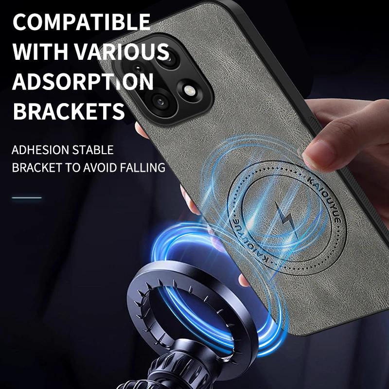 For Oneplus 15 Case for Magsafe Luxury Sheep Leather Skin Magnetic Matte Cover for One Plus 15 1+15 Anti-drop Bumper Shell