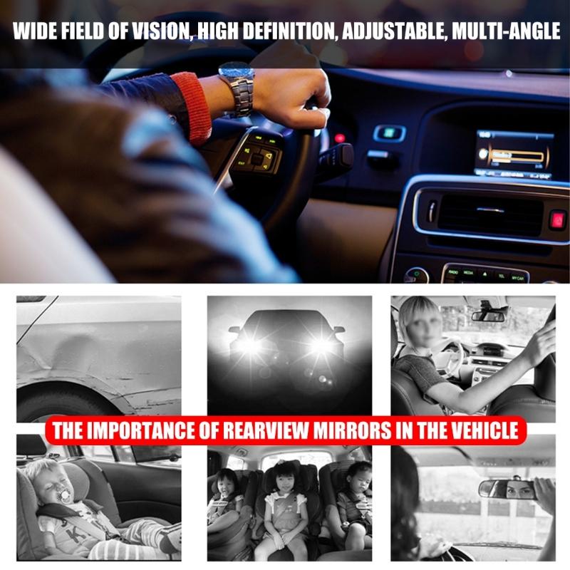 360 Degree Adjustable Car Blind Spots Mirror With Coating Rearview Mirror For Safe Driving Easy Installation