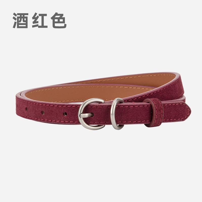 Belt Matte Leather Pin Buckle Belt, Women's Fashion Simple and Versatile Belt