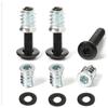 32Pcs Metal Fastening Hardware Furniture Screw Nut Threaded Inserts for Woodworking Projects Anti Corrosion Bolt