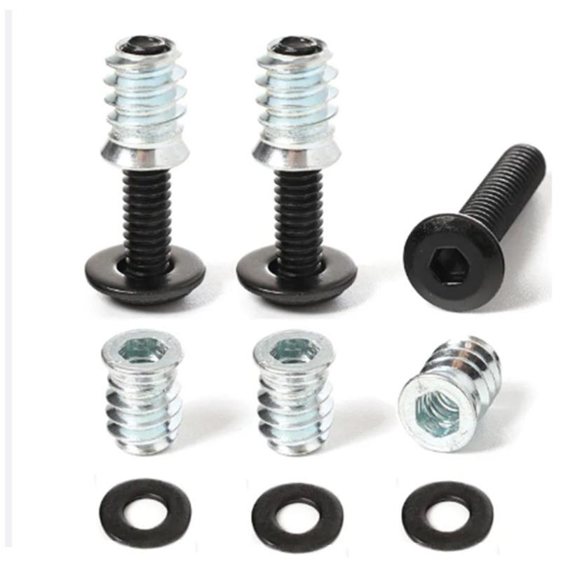 32Pcs Metal Fastening Hardware Furniture Screw Nut Threaded Inserts for Woodworking Projects Anti Corrosion Bolt