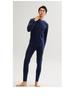 Men's and Women's Skin-Friendly Thermal Underwear Suit - Pure Cotton, Solid Color, Thin Design, Antibacterial, Large Sizes, Autumn/Winter Wear