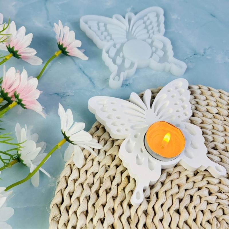 Butterfly Candlestick Resins Moulds Candle Holder Silicone Molds for Table Home Decorations DIY Castings Moulds