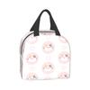 Cartoon cat Lunch Bag Waterproof Insulated Canvas Cooler Bag Thermal Cold Food Picnic Travel Tote for Women Children