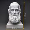 Simple Marx Plaster Head White Relief Figure Sculpture Ornament Art Sketch Figure Figurine Modern Interior Aesthetic Decoration