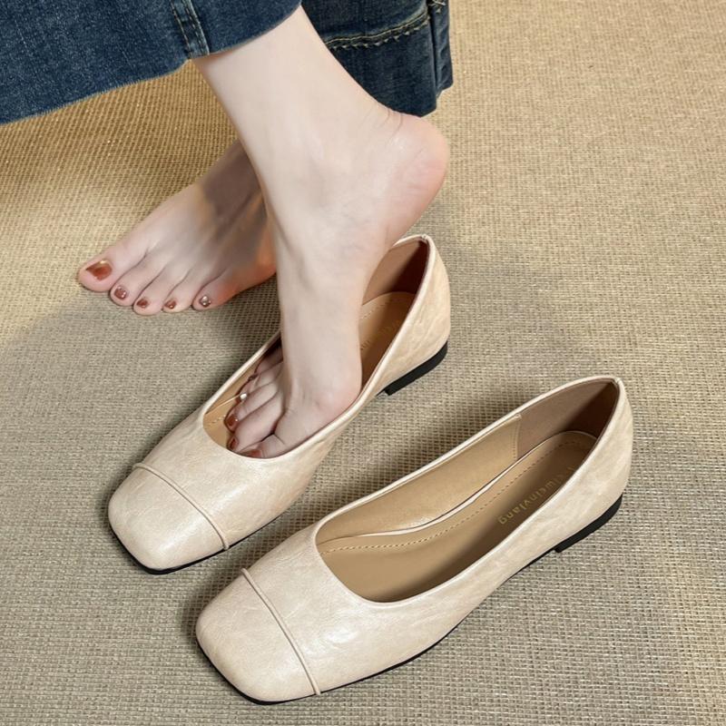 Fashion Women Casual Soft Flat Shoes 2025 Spring And Autumn Breathable Comfotable Shoes Fashion Solid Color Loafers Slip-on Women Shoes