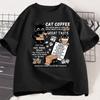 Funny Cat Make Coffe Print T Shirt for Unisex WOMEN Tshirt Summer Loose Cotton Short Sleeve Trendy Y2k Tops Unisexs Designer Clothes