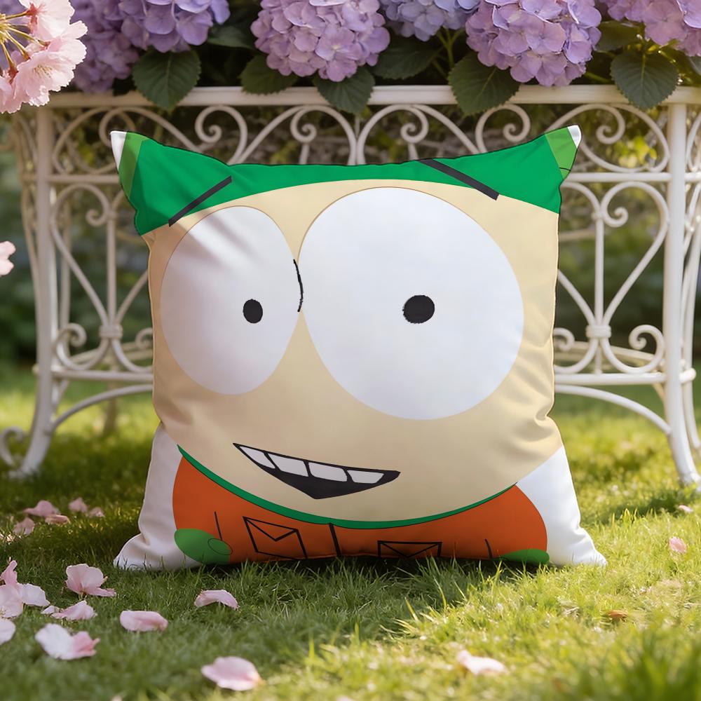 Cartoon Anime S-South P-Park Cushion Cover Home & Car Dual-Scene Pillow Cover: Reversible for Premium Comfort