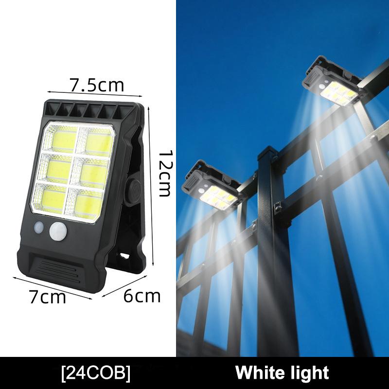 1 Set Solar Powered Garden Lights with Motion Sensor 3 Modes Clip-on Easy Mount for Backyard Lighting