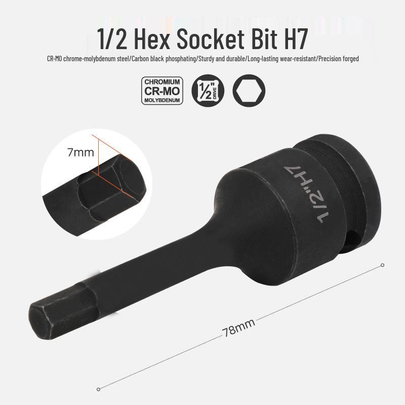 1/2" Electric Hex Socket Wrench and Screwdriver Bit Set