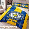 Leeds United Bedwäsche-Set mit Aufdruck Benutzerdefinierter Name Text 1 Bettbezug 2 Kissenbezüge Für Schlafzimmer